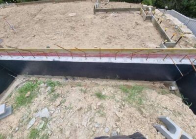 Retaining wall waterproofing service prior to construction