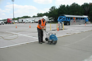 Saw cut concrete joints 