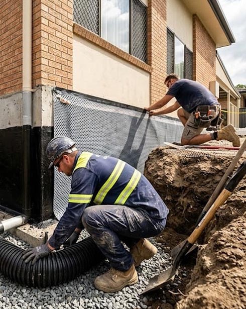 external-basement-waterproofing Negative side basement waterproofing