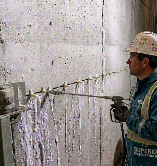 polyurethane-negative-side-injection3 Negative side basement waterproofing
